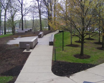 Campus memorial for students killed and wounded in 1970.